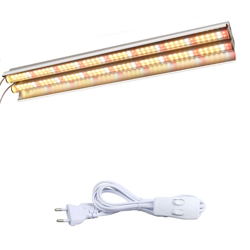 LED Grow Lights 200W Full Spectrum Growing LED Lamp Lighting 50cm Double Tube Plant Chandelier for Hydroponic Indoor Plants