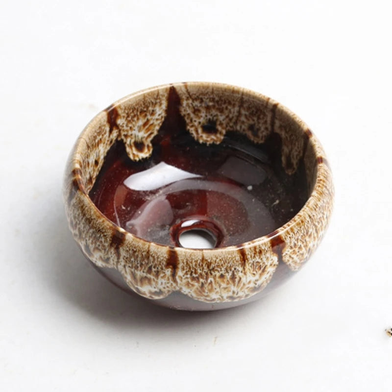 Ceramic Bonsai Flowing Glaze Orchid Dirt Pots | Hydro ATL