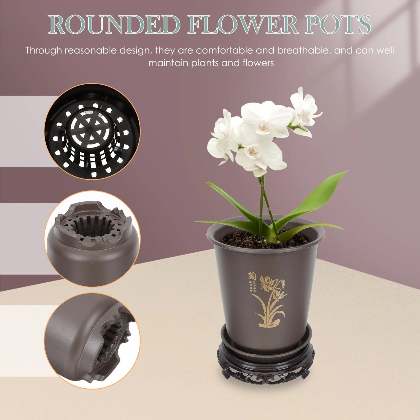 Orchid Special Pots Plastic with Drainage Holes | Hydro ATL