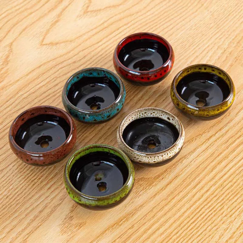 Ceramic Bonsai Flowing Glaze Orchid Dirt Pots | Hydro ATL