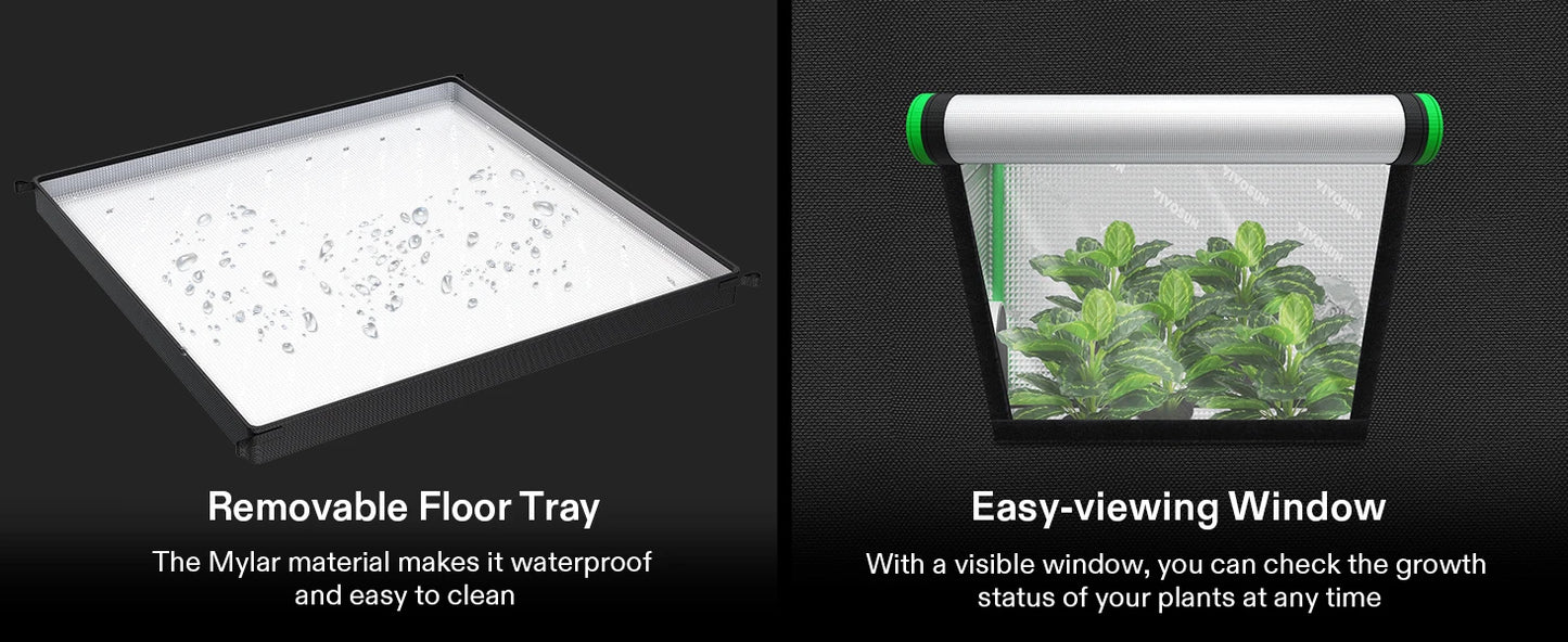 4x4 ft Grow Tent Kit with 6" Inline Fan & LED Lights | Hydro ATL