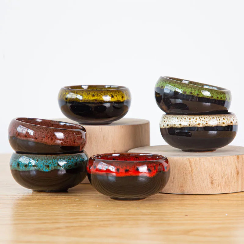 Ceramic Bonsai Flowing Glaze Orchid Dirt Pots | Hydro ATL