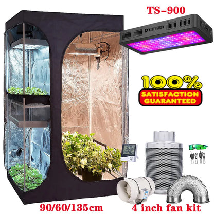 Growbox 2-in-1 600D Grow tent Complete kit Indoor
