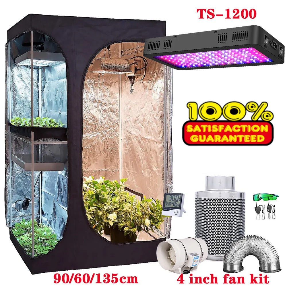 Growbox 2-in-1 600D Grow tent Complete kit Indoor