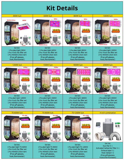  Growbox 2-in-1 600D Grow Tent Kit for Indoor Plants | Hydro ATL