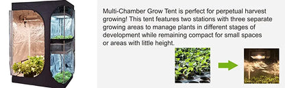 Growbox 2-in-1 600D Grow tent Complete kit Indoor