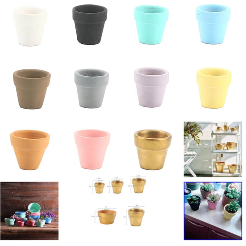 Multi Size Colorful Mini Terracotta Dirt Pot Set | Hydro ATL