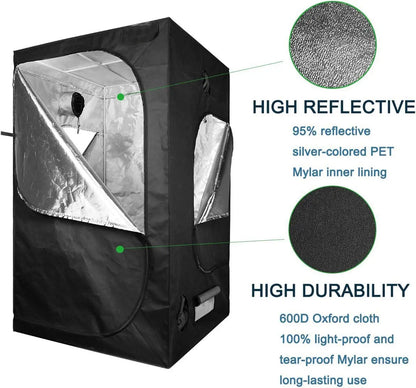 4x2 Grow Tent 48"x24"x60" Indoor Hydroponic System | Hydro ATL