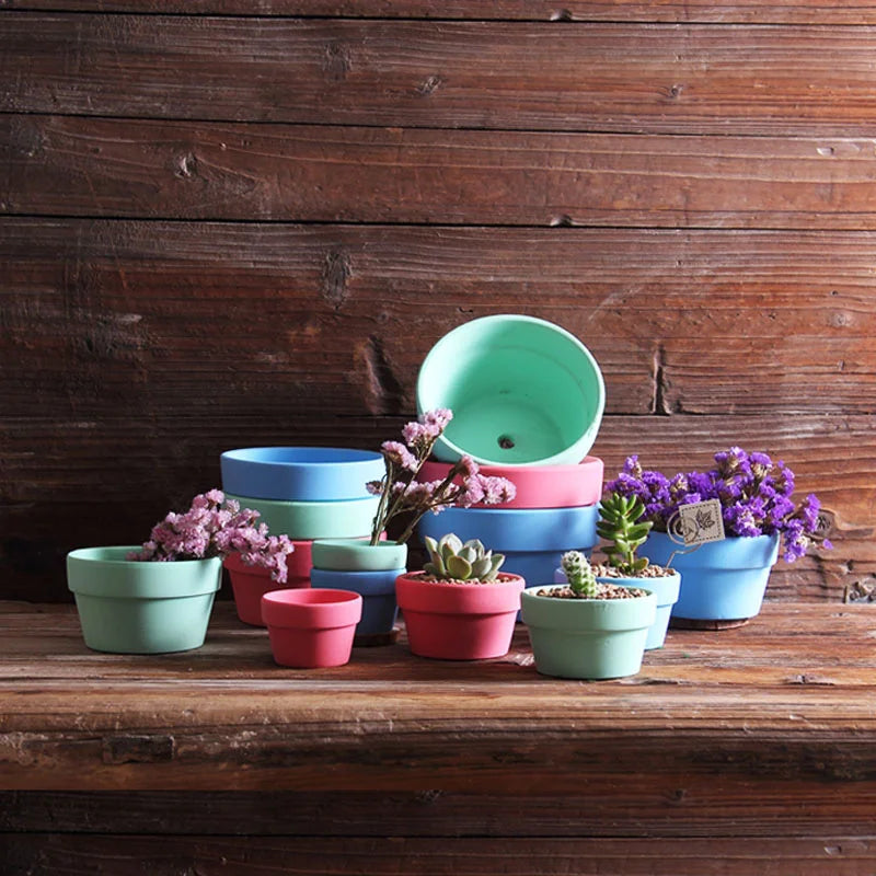 Multi Size Colorful Mini Terracotta Dirt Pot Set | Hydro ATL