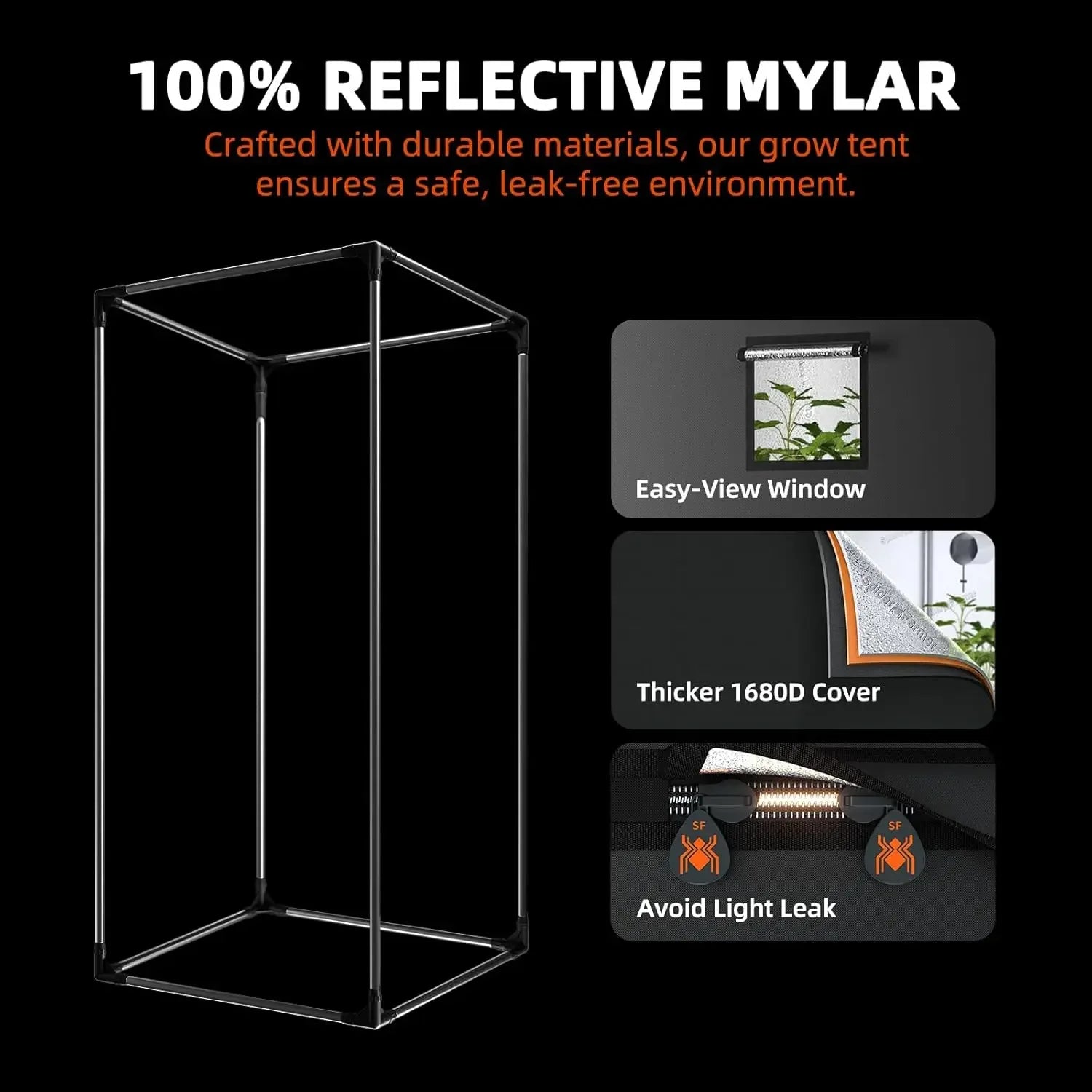 Grow Tent Kit 2x2x5ft SF1000D Full Spectrum LED | Hydro ATL