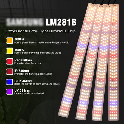 Led Grow Light Full Spectrum LM281B 100W 200W Growing Lamp with Dimmable Switch for Indoor Plants Greenhouse Seedling Hydroponic