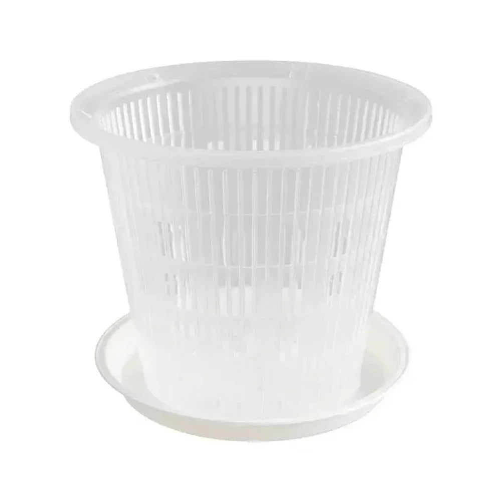 5pcs Orchid Dirt Pot With Saucers Plastic Drainage | Hydro ATL
