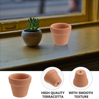 Mini Terracotta Clay Succulent Flower Dirt Pot Set | Hydro ATL